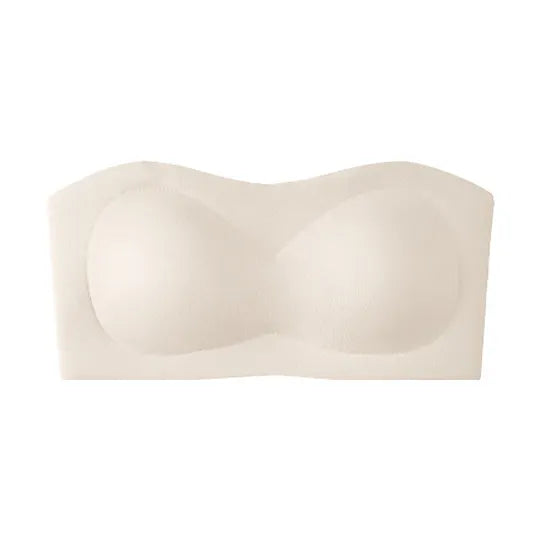 💞Womens Strapless Bras Push Up Bandeau Bra Non Slip Wireless Supportive Padded Bras Seamless Comfortable Tube Jelly Bras