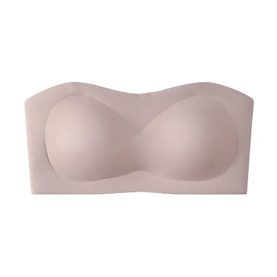 💞Womens Strapless Bras Push Up Bandeau Bra Non Slip Wireless Supportive Padded Bras Seamless Comfortable Tube Jelly Bras