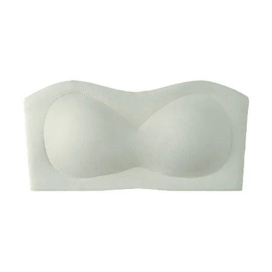 💞Womens Strapless Bras Push Up Bandeau Bra Non Slip Wireless Supportive Padded Bras Seamless Comfortable Tube Jelly Bras