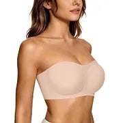 💞Womens Strapless Bras Push Up Bandeau Bra Non Slip Wireless Supportive Padded Bras Seamless Comfortable Tube Jelly Bras